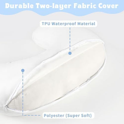 Hooyax stretchable baby nursing pillow slipcover isolated
