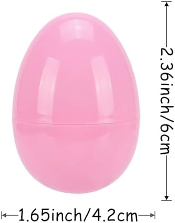 Open plastic Easter eggs showing hidden miniature rainbow spiral toys inside
