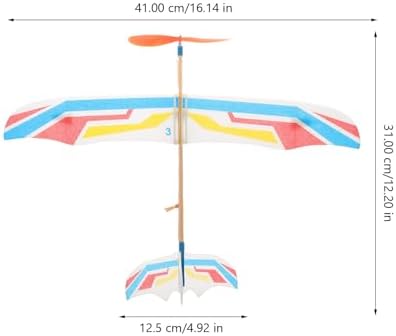 Toyvian educational flying glider crafts showcasing the random color check patterns on wings.