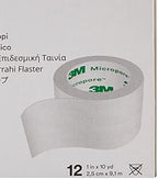 Side profile of the hypoallergenic surgical paper tape packaging showing dimensions.