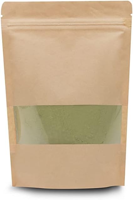 Back packaging of Bael Patra powder detailing directions for brewing herbal tea and nutritional facts.