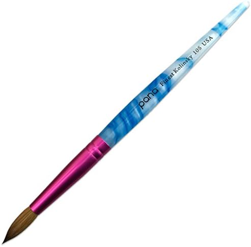 Professional nail brush pink ferrule and round bristles