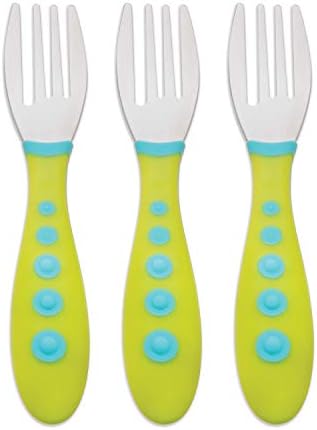 Side view of NUK Kiddy Cutlery showing Rest Easy support feature