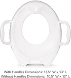Premium imported grey toddler potty seat from Munchkin placed securely on a standard home toilet.