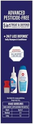 Back of packaging showing Rid Super Max lice treatment instructions