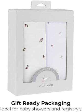 Lavender berry print baby girl nursery changing table cover by Ely's & Co.