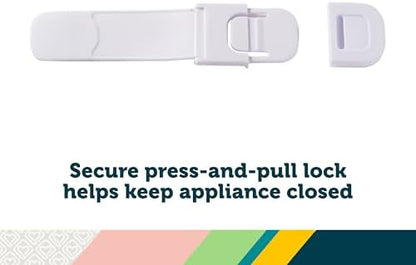 Safety 1st child safety latch press and pull mechanism close up