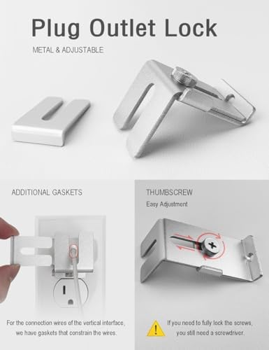 Ilivable aluminum alloy outlet lock installed on wall plate