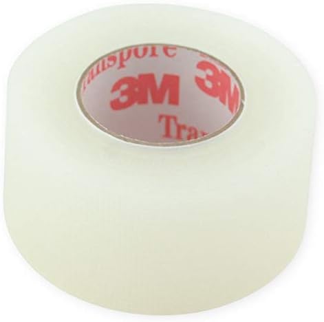 3M Transpore Surgical Tape 1527-2 front view roll of transparent hypoallergenic medical tape
