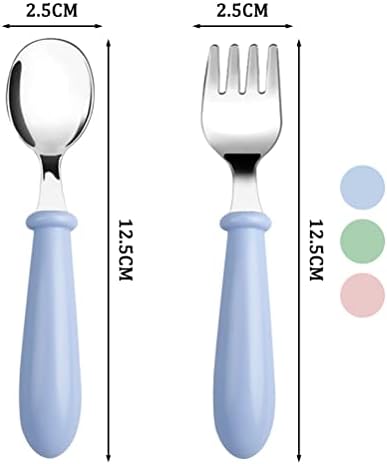 Pimoys kids flatware set with round handles