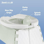 Jool Baby potty chair showing the splash guard design