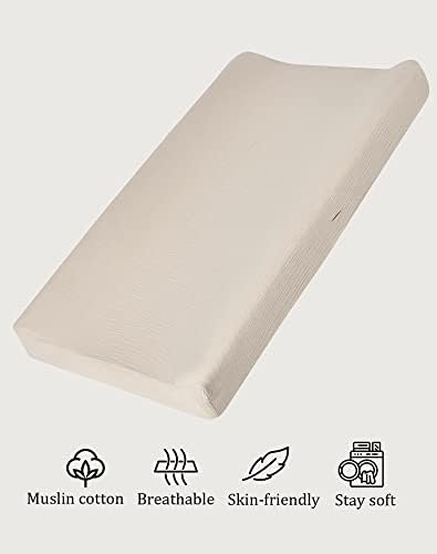 QUENESS ultra soft cotton diaper changing sheet closeup texture