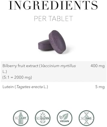 Side view of New Nordic Blue Berry eye vitamin bottle