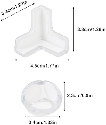 Close up of soft silicone table corner protector for baby proofing