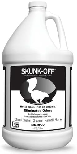 Odorcide Skunk Off Pet Shampoo back label showing usage instructions