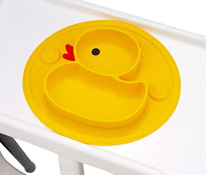 Linowos children dinnerware set being washed in a home dishwasher rack