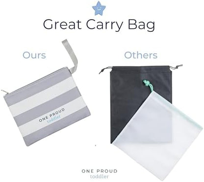 One Proud Toddler travel potty seat with included carry bag