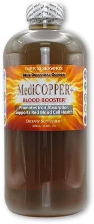 Clear plastic bottle of true colloidal copper unflavored liquid