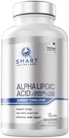 Smart Nutra Labs ALA 240 vegan capsules supplement facts label