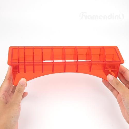 Framendino professional salon comb storage box with ten individual slots close up