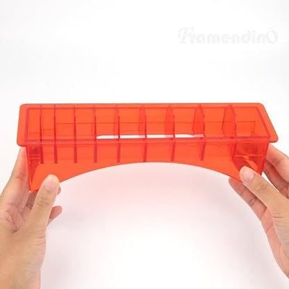 Framendino professional salon comb storage box with ten individual slots close up