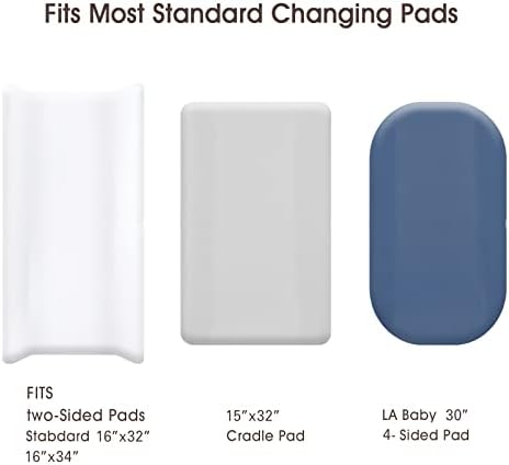 David's Kids hypoallergenic changing pad sheets detailing the built in safety strap holes