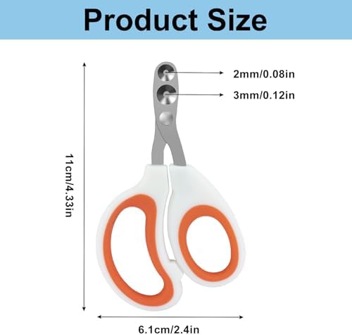 Orange Auvotuis small animal nail trimmer close up on the ergonomic handles.