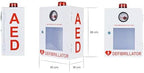 Wall mounted emergency medical station for public buildings and schools
