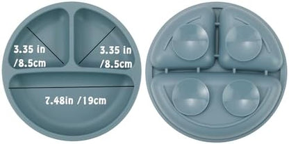 PandaEar baby feeding set showing suction base functionality