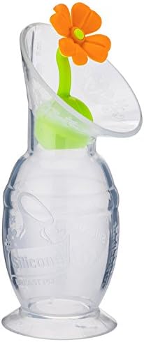 Premium food grade silicone breast pump flower stopper showing universal fit stem