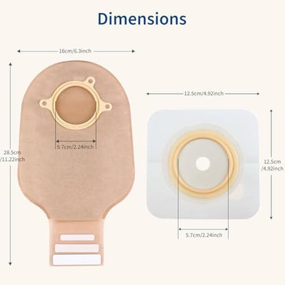 Heagimed medical grade skin friendly hydrocolloid barrier backing being prepared for stoma placement