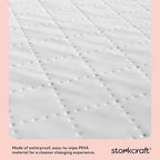 Storkcraft Nest 4-Sided Contoured Baby Changing Pad safety belt detail