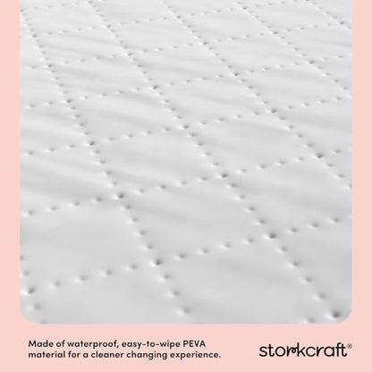 Storkcraft baby changing pad showing contoured sides
