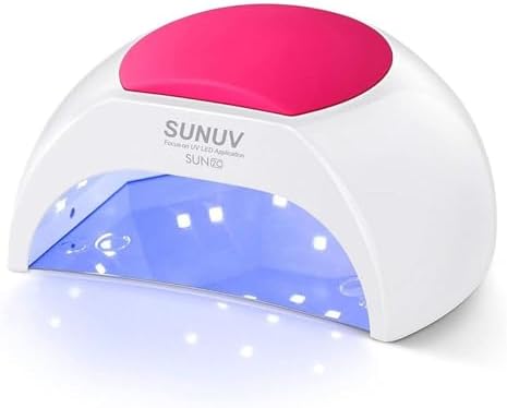 SUNUV SUN2C nail lamp showing timer buttons and display