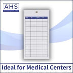 Professional AED maintenance log cards for workplace safety compliance.
