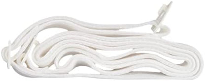 Side perspective of the soft white latex free elastic fabric material used in the ConvaTec stoma belt.