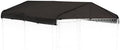 Ddeman black replacement tarp fabric installed on outdoor pet enclosure roof