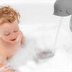Side view of Uorneri whale bathtub faucet protector for toddlers