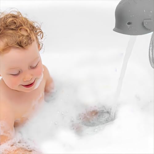 Side view of Uorneri whale bathtub faucet protector for toddlers