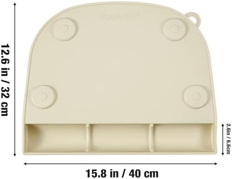 PandaEar toddler feeding mat with food catcher pocket illustration
