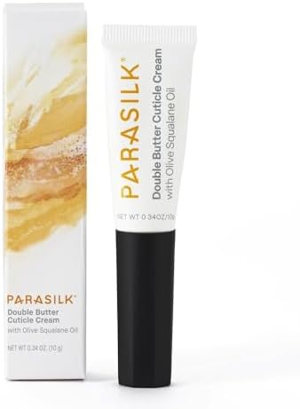 Parasilk cuticle cream application using silica tip on fingernails