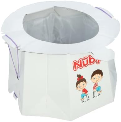 Folded Nuby travel potty showing compact portable design