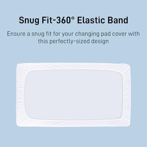 Waterproof Changing Pad Cover 2 Pack, Quilted Viscose Fitted Diaper Chang Table Cover, Soft Changing Pad Sheets for Girls Boys, Ultra Soft & Breathable, White - Image 5