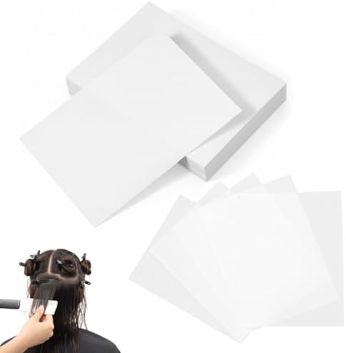 FNANJWQ 400 Pieces Perm Papers for Hair front view showing white stacked end tissues for salon styling.