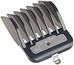 Close up of metal clips on Andis Master Series attachment combs