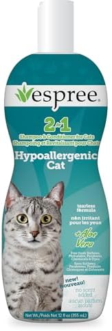 Espree cat shampoo teal bottle back label details