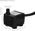 Sunnydaze submersible pump side profile and housing design