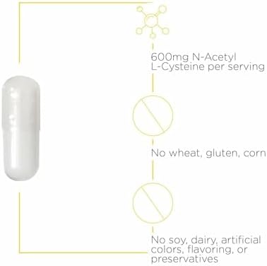 Integrative Therapeutics NAC 600mg antioxidant supplement label details