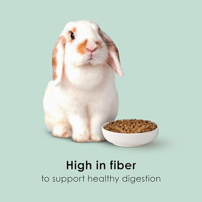 Close up view of Timothy Hay based pellets for pet rabbit digestion.