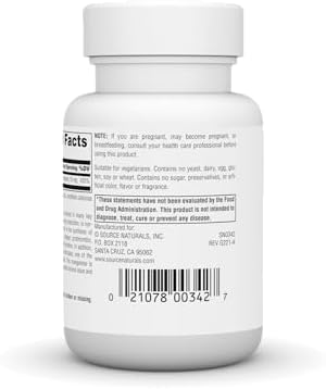 Side view of Source Naturals Manganese tablets bottle